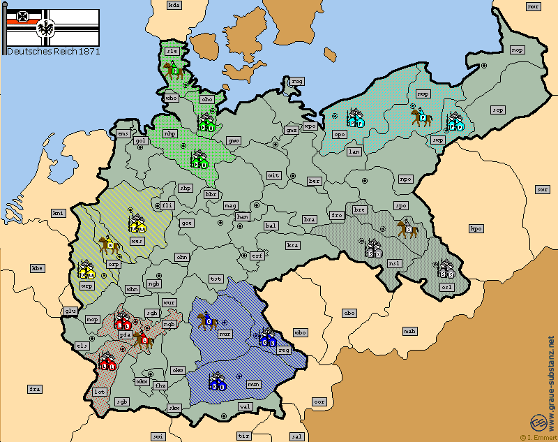 1871 Deutsches Reich Karte